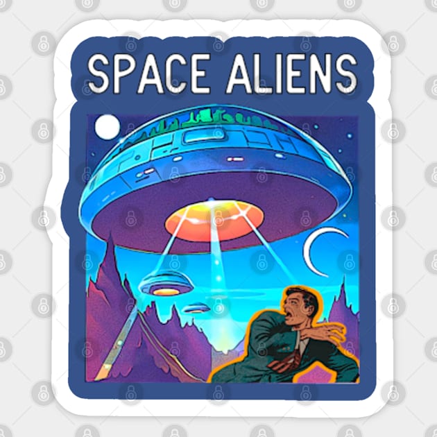 space aliens Sticker by HARKO DESIGN